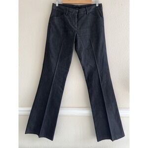 Y2K Express Design Studio Editor Denim Trouser Pants Sz 4 Dark Wash Bootcut